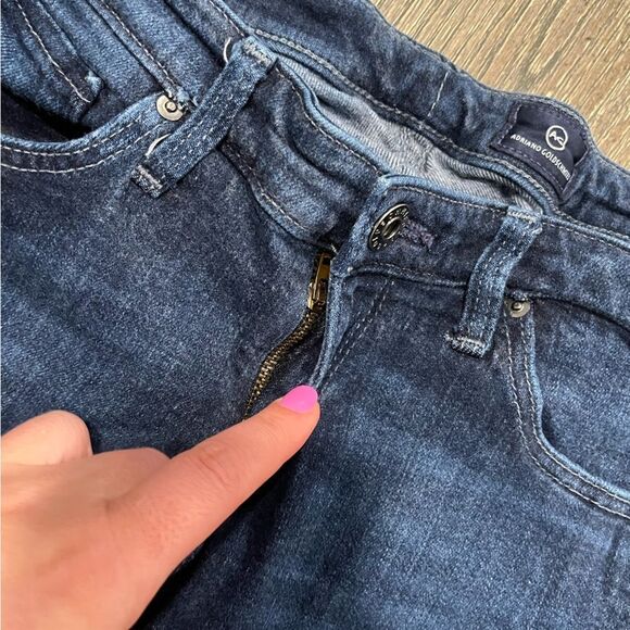 AG Adriano Goldschmied Straight Jeans Mid Rise Slim Fit Denim Medium Wash Sz 25 - Picture 5 of 13